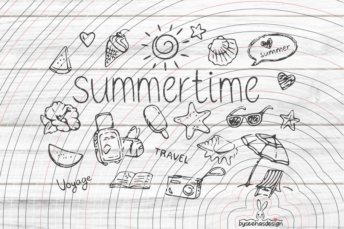 Summertime Plotterdatei SVG DXF - Bild 2