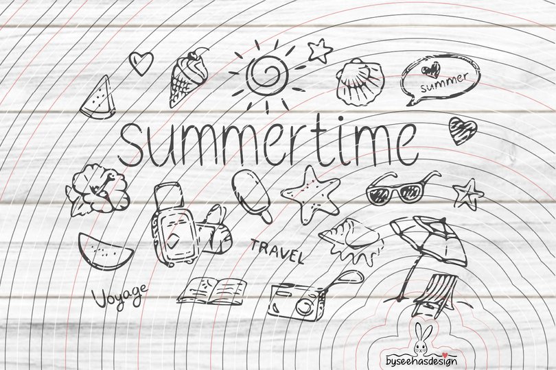 Summertime Plotterdatei SVG DXF