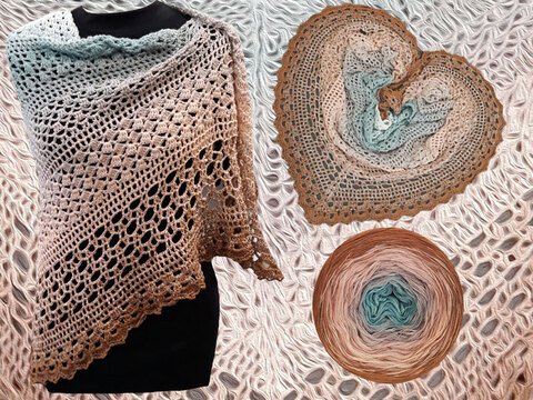 Häkelanleitung Dreieckstuch Saphira