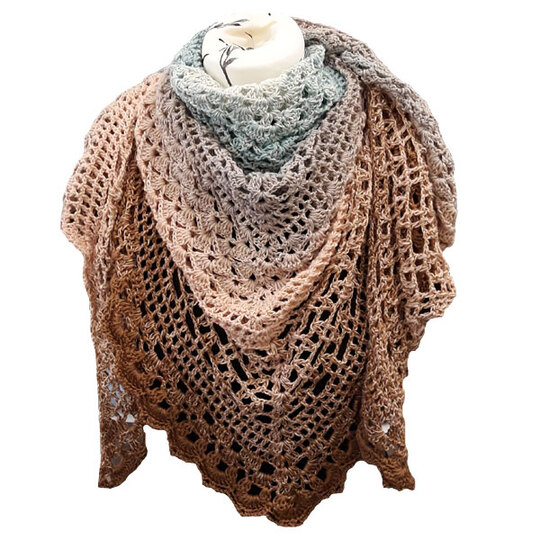 Häkelanleitung Dreieckstuch Saphira