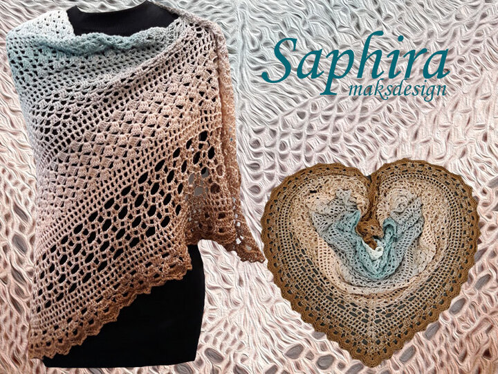 Häkelanleitung Dreieckstuch Saphira