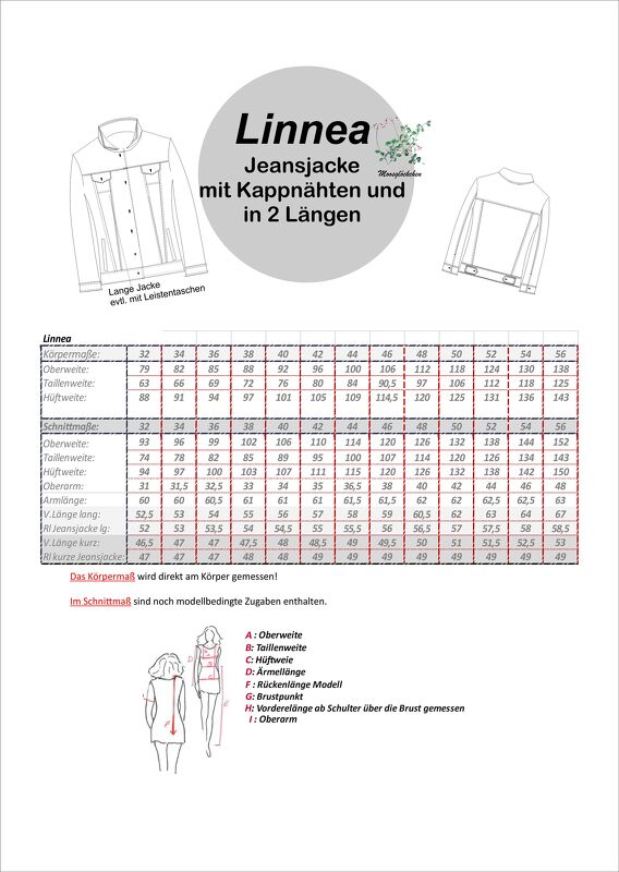 Denim Jacket Pattern Linnea with Flat-Felled Seams - Image 9