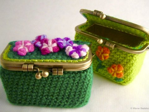 Köfferchen „Kleingarten“ Kosmetiktäschchen, Schmuckschatulle, Dose, Täschchen