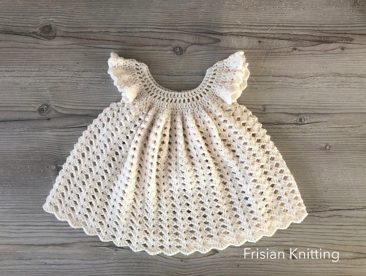 Crochet pattern baby dress Brigitte