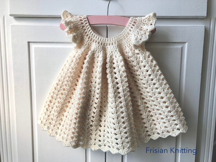Crochet pattern baby dress Brigitte