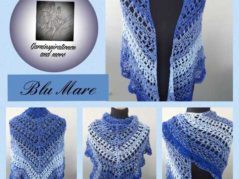 Blu Mare ein symmetrisches Dreieckstuch