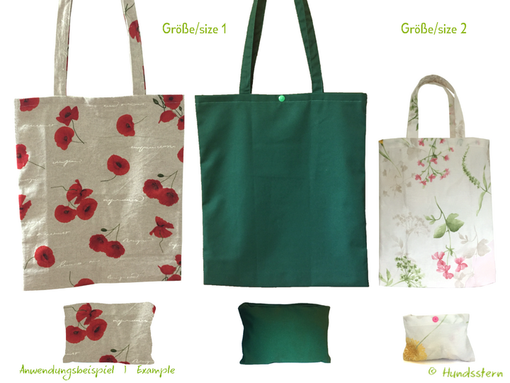 PUPPI Tote Bag in 2 sizes, many options, Sewing Pattern