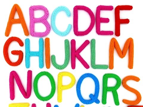 Häkel Deko-Buchstaben komplettes Alphabet A-Z