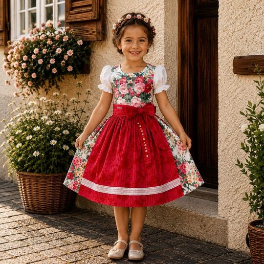 Schnittmuster Kinderdirndl Herzilein Gr. 80-140 + Beamerdatei