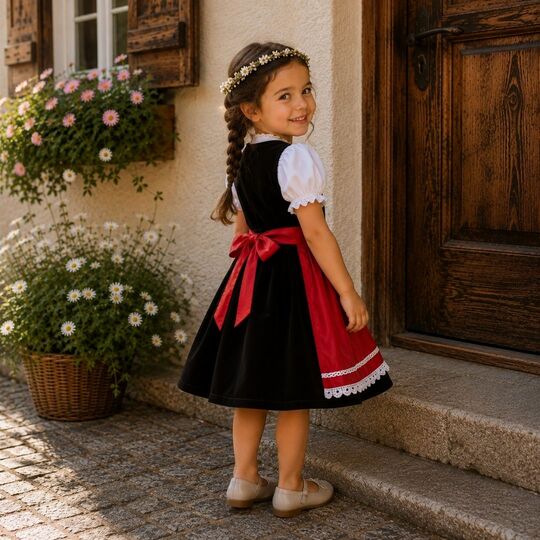 Schnittmuster Kinderdirndl Herzilein Gr. 80-140 + Beamerdatei