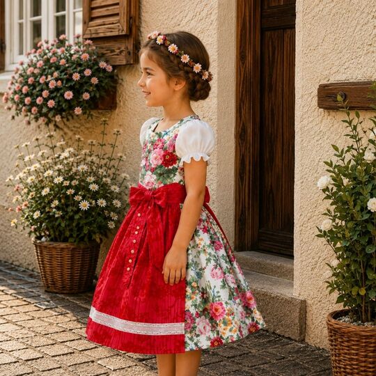 Schnittmuster Kinderdirndl Herzilein Gr. 80-140 + Beamerdatei