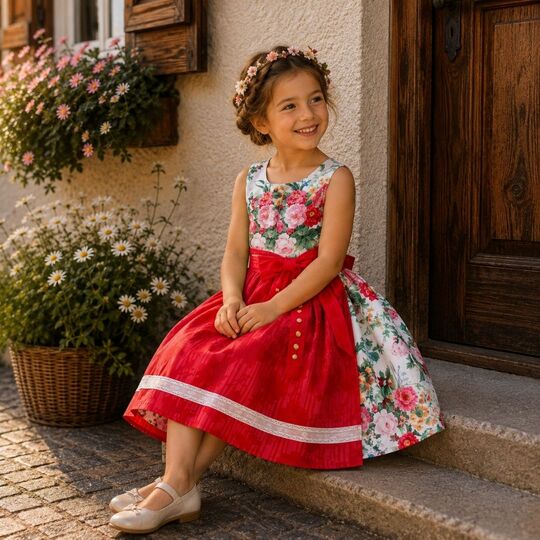 Schnittmuster Kinderdirndl Herzilein Gr. 80-140 + Beamerdatei