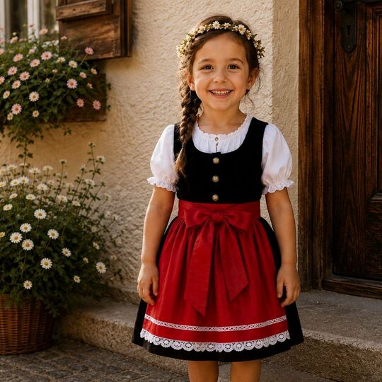 Schnittmuster Kinderdirndl Herzilein Gr. 80-140 + Beamerdatei