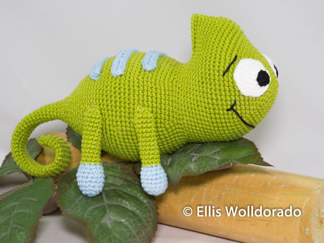 Chamäleon Otto, Amigurumi, Häkelanleitung