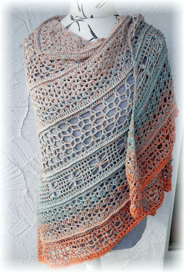 Häkelanleitung Dreieckstuch Abendsonne