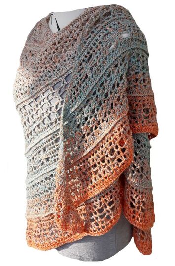 Häkelanleitung Dreieckstuch Abendsonne