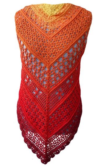 Häkelanleitung Dreieckstuch Abendsonne