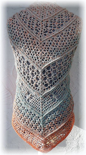 Häkelanleitung Dreieckstuch Abendsonne