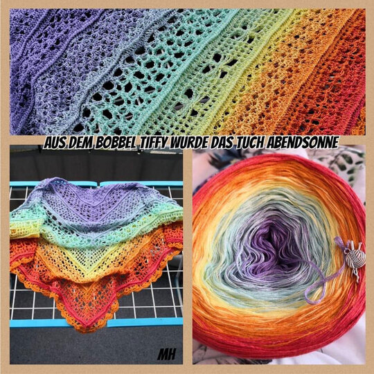 Häkelanleitung Dreieckstuch Abendsonne