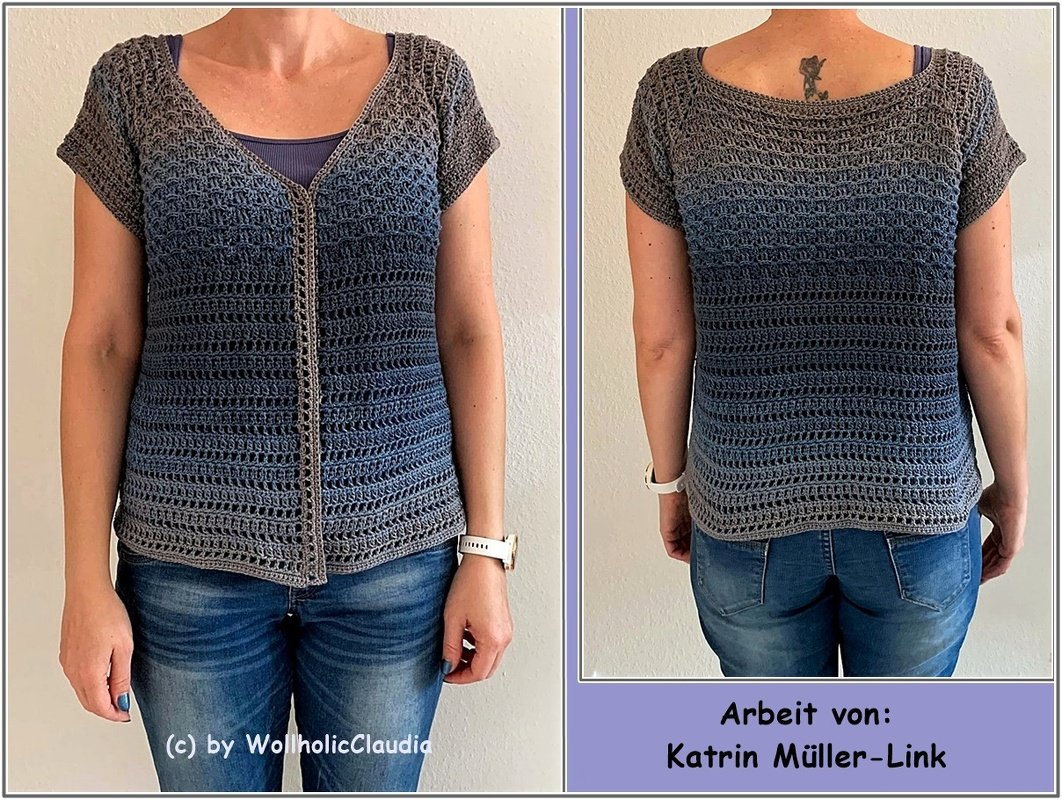Häkelanleitung Jacke - Weste "Melody“ mit V-Ausschnitt - Bild 3