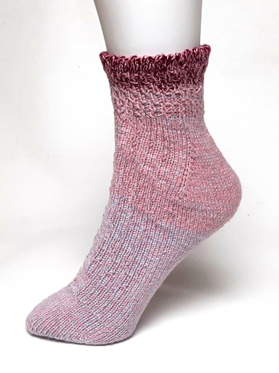 KAL Socken stricken Fixe Ferse, einfach od. mit Muster, Gr.34-45