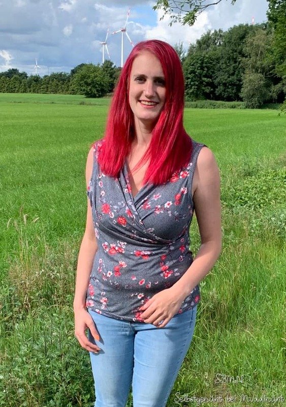 Schnittmuster Leni – PDF in Gr. 34-48 | Asymmetrischer Wasserfallkragen - Bild 5