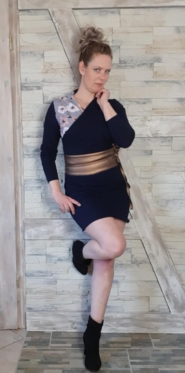 PDF-Schnittmuster Kleid Milla – Elegantes Wickeldesign mit Ärmeloptionen