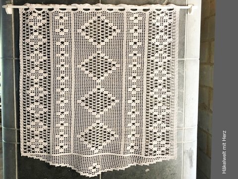 Häkelanleitung / Gardine "Zeitlos" / + Bonusgröße