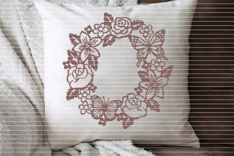 Blumenkranz Plotterdatei SVG DXF