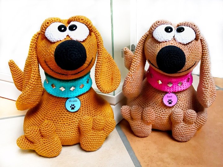 Waldi & Susi - Door Stopper - Crochet Pattern by Diana´s kleiner Häkelshop