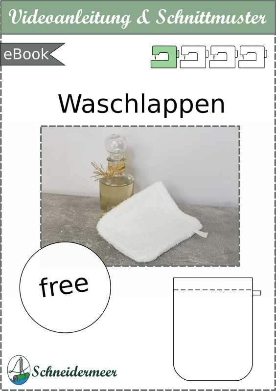 Washcloth – Easy Sewing Pattern in Two Sizes (Free Pattern) A4 + Letter - Image 2