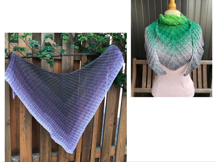 Häkelanleitung tiefes oder flaches Dreieckstuch "Drachenschuppe"