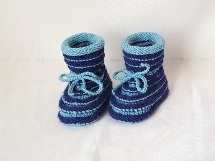 Strickanleitung Baby-Schuhe, Booties Sohlenlänge ca. 9,5 - 10 cm #277