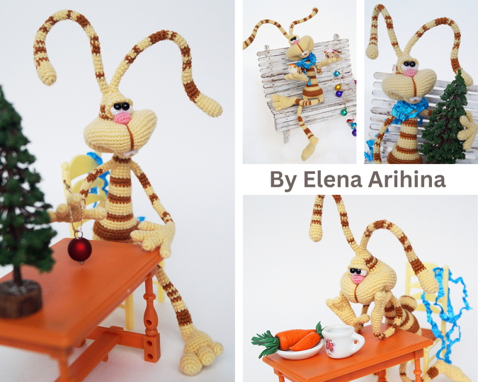 254DE Häkelanleitung Amigurumi Schickimicki-Hase Mini - PDF Pertseva CP