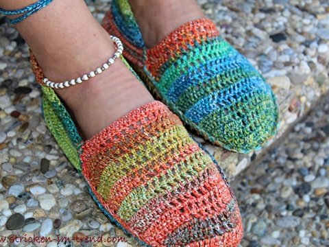 Häkelanleitung für Häkelschuhe in den Größe 36 - 43 | BOTTIES TROPICAL #3