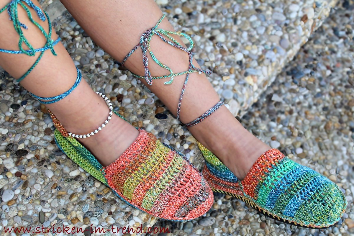 Häkelanleitung für Häkelschuhe in den Größe 36 - 43 | BOTTIES TROPICAL #3 - Bild 7