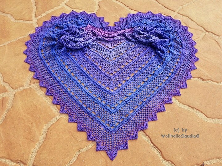 Häkelanleitung Dreieckstuch "Im Einklang" - Größe beliebig