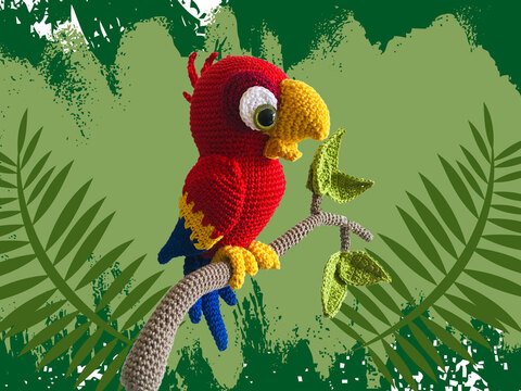 Papagei - Kollektion Amazonas Häkelanleitung Amigurumi