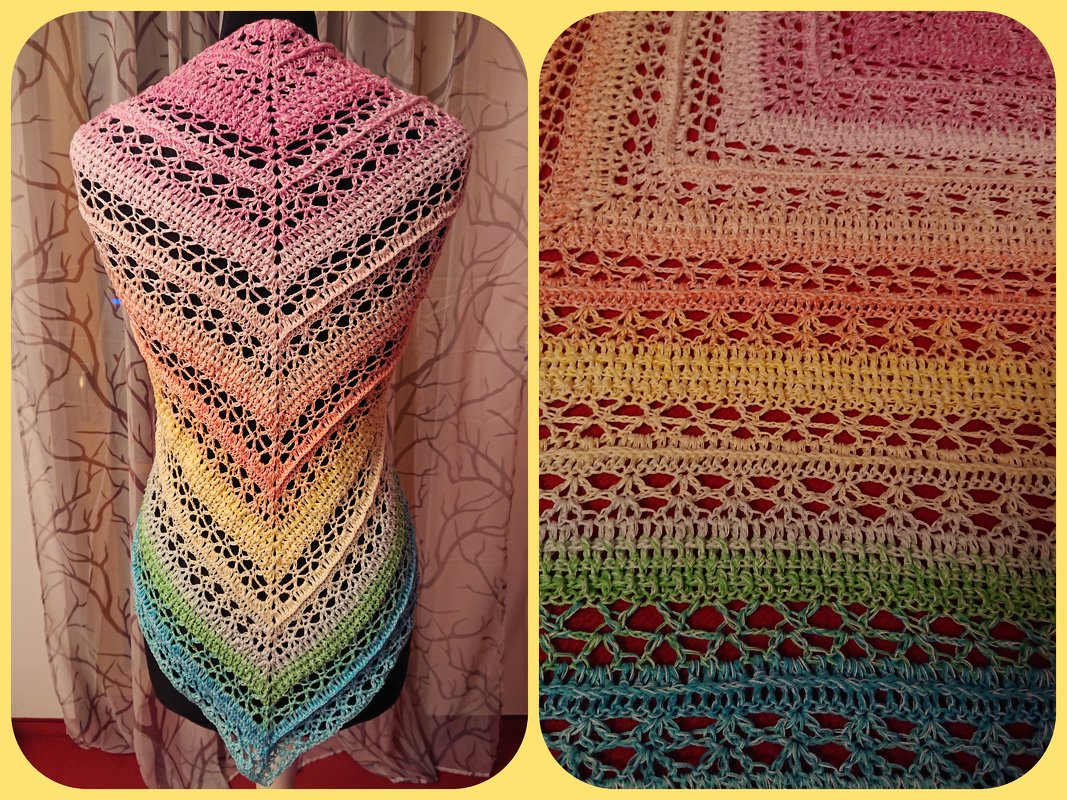 Tuch Nadine häkeln Häkeltuch Dreieckstuch Stola Schultertuch