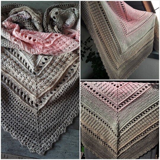 Häkelanleitung - Dreieckstuch "modern Romance"