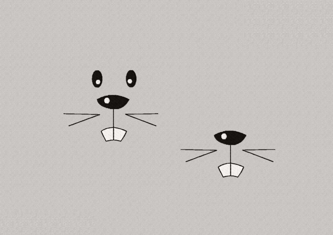 Stickdatei Gesicht Hamster - zwei Varianten, drei Größen, Rahmen ab 10 cm x 10 cm