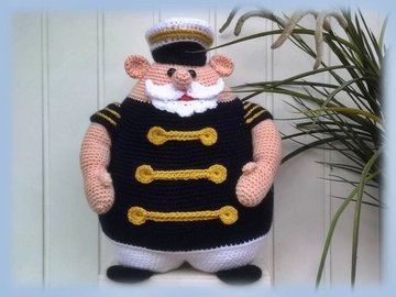 Häkelanleitung Käpten Piet Türstopper / Deko