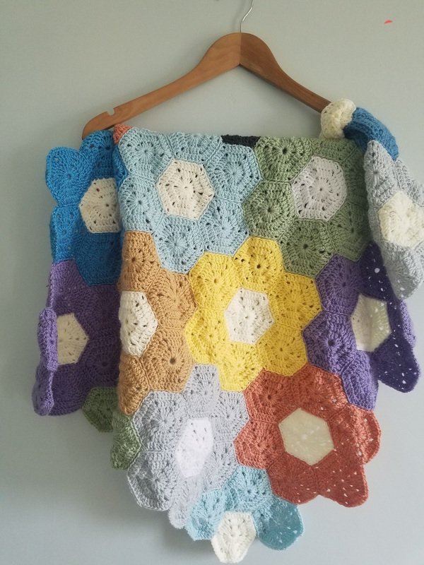 Anleitung Summer Flower Baby Decke