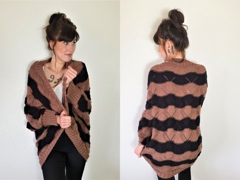 168 Strickanleitung kuscheliger Seelenwärmer mit Streifen