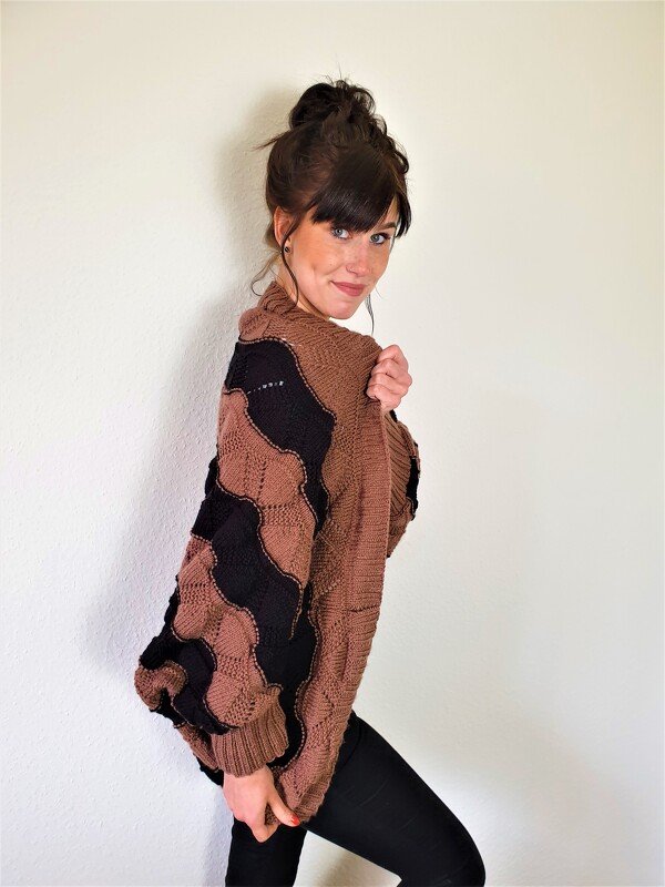 168 Strickanleitung kuscheliger Seelenwärmer mit Streifen - Bild 2