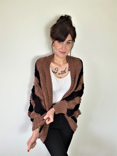 168 Strickanleitung kuscheliger Seelenwärmer mit Streifen