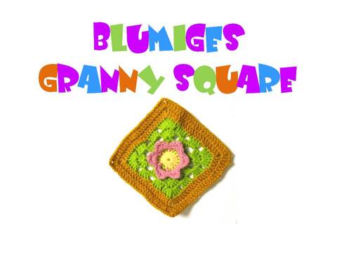 Blumiges Granny Square Anleitung