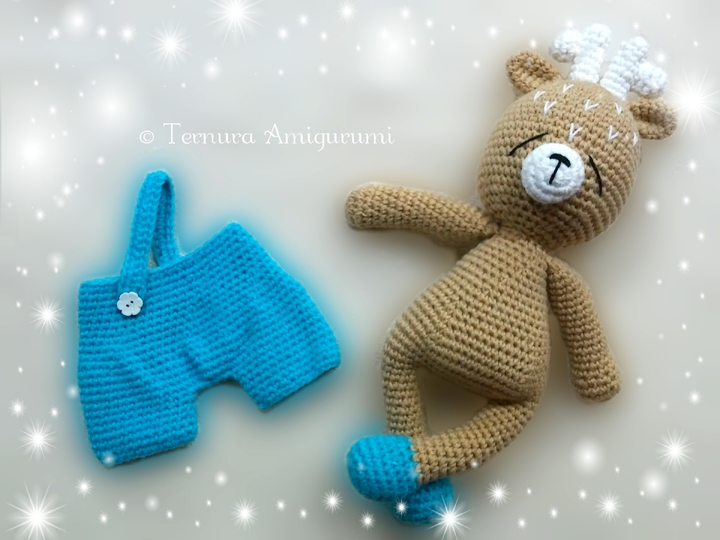 Crochet pattern deer 40cm! PDF Ternura Amigurumi English - Deutsch - Dutch
