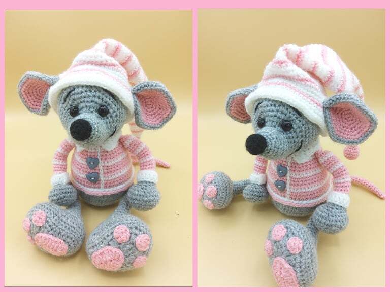 Häkelanleitung / Amigurumi / Gute Nacht Mäuschen