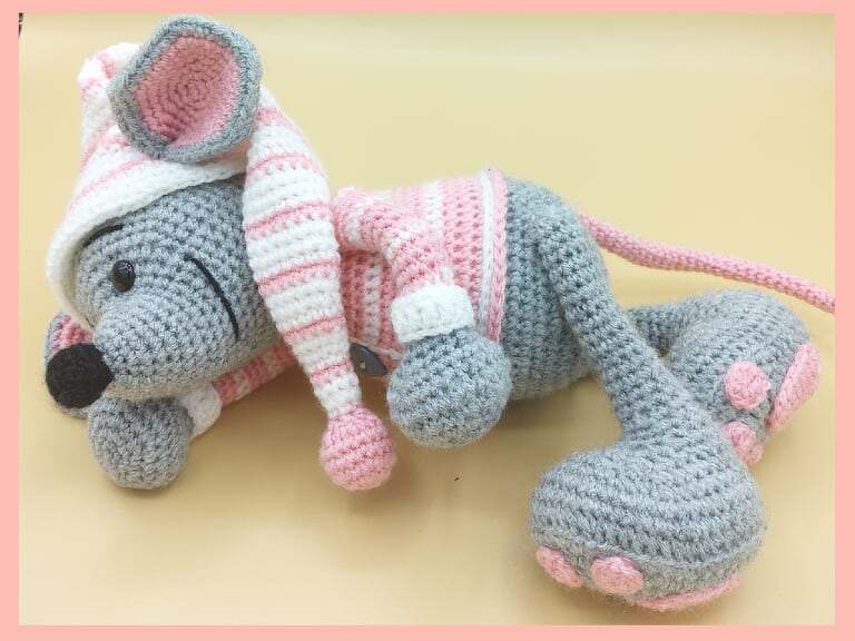 Häkelanleitung / Amigurumi / Gute Nacht Mäuschen
